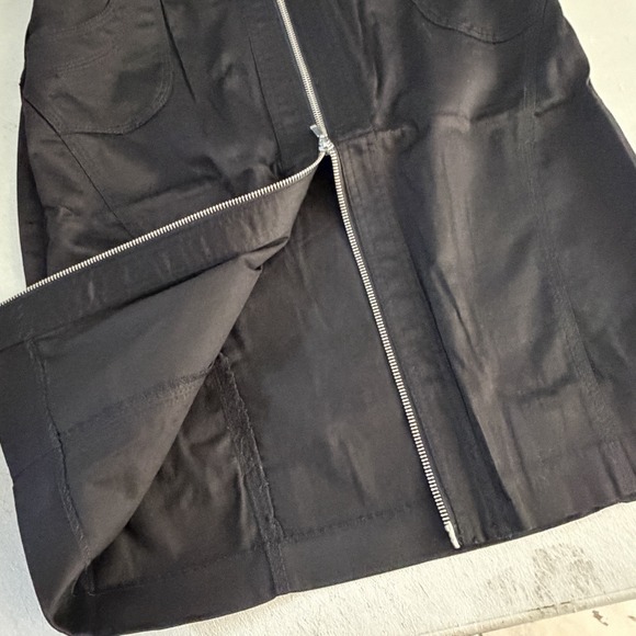Dalia Collection Black Front Zip Pencil Skirt Size 8 Pockets Stretch Mod NWT - Picture 5 of 13
